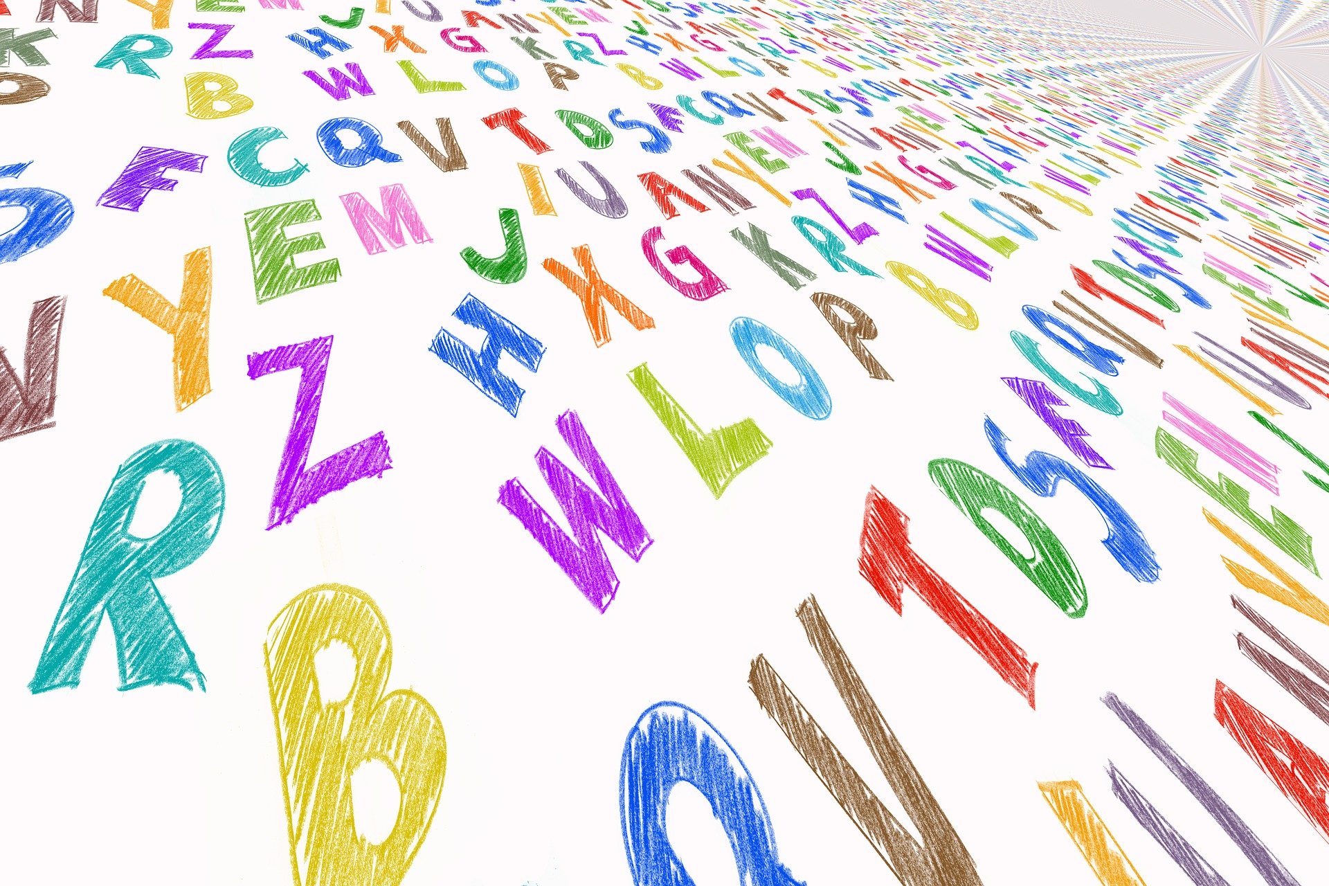 Lettres alphabet colorées