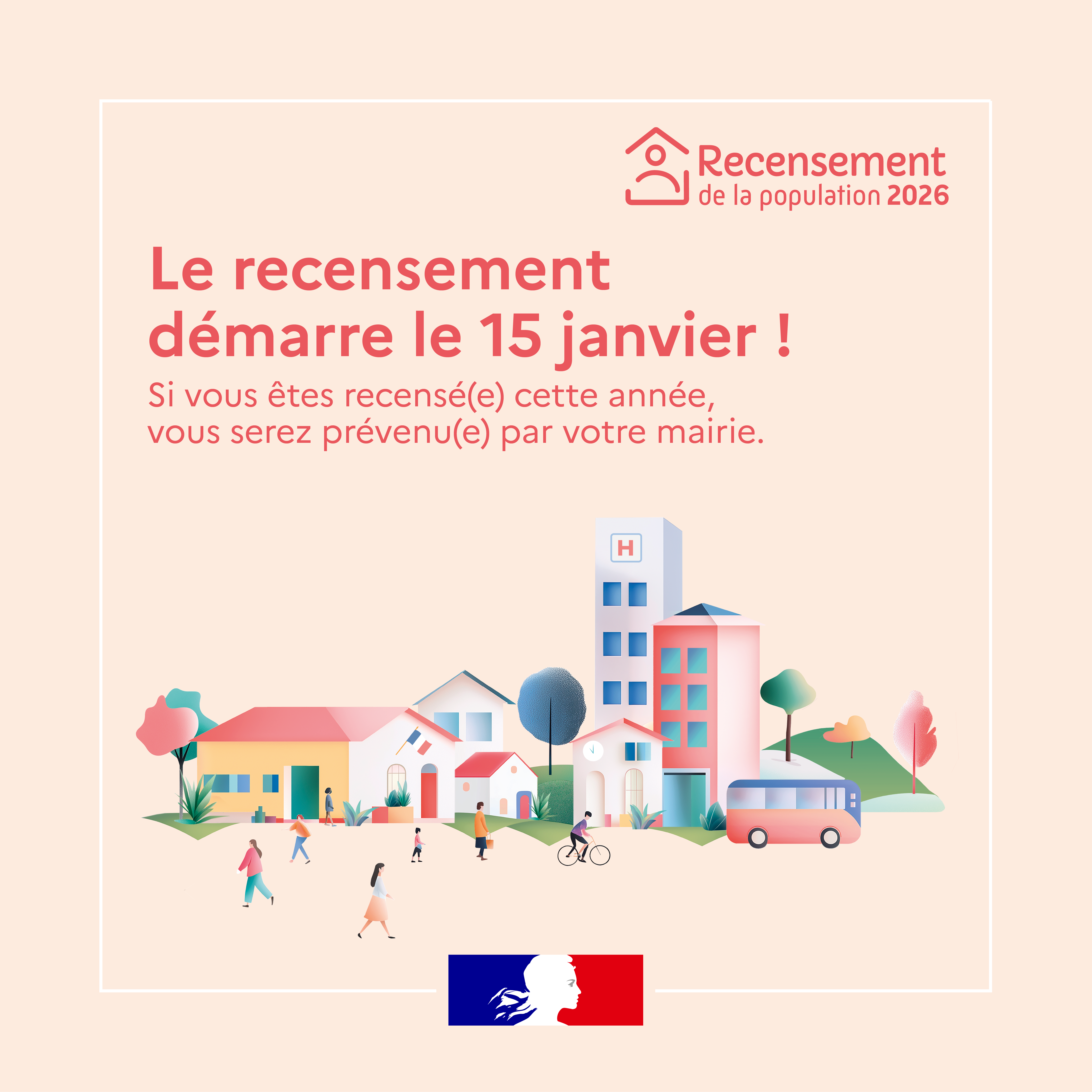 Affiche démarrage Recensement Population